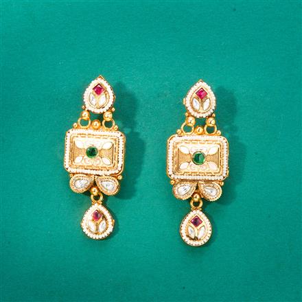 Antique Meenakari Earring With Gold Plating