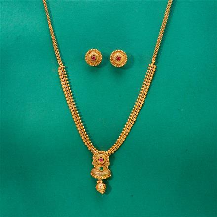 Antique Delicate Necklace With Matte Gold Plating