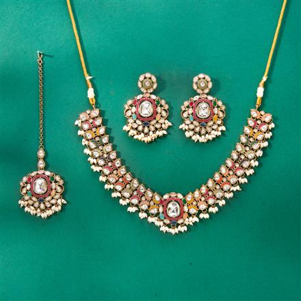 Antique Classic Necklace With Mehndi Plating Plating