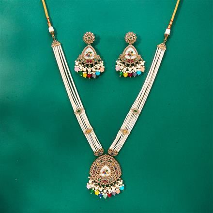 Antique Classic Pendant Set With Mehndi Plating Plating