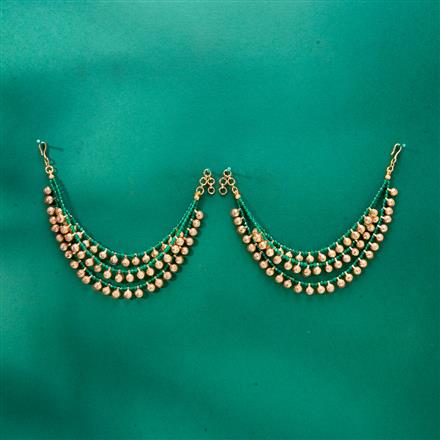 Antique Pearl Ear Chain With Gold Plating