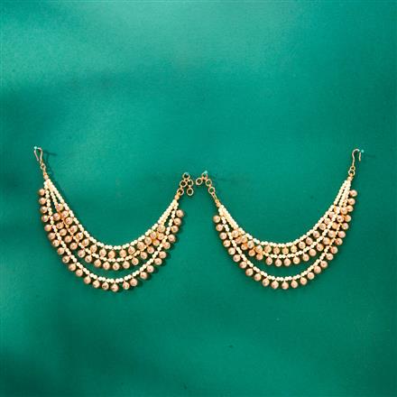 Antique Pearl Ear Chain With Gold Plating