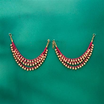 Antique Pearl Ear Chain With Gold Plating