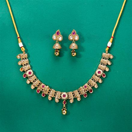 Antique Classic Necklace With Mehndi Plating Plating