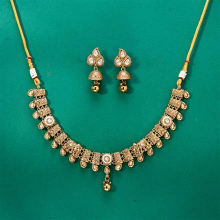 Antique Classic Necklace With Mehndi Plating Plating