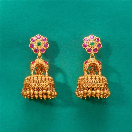 Antique Jhumki With Gold Plating