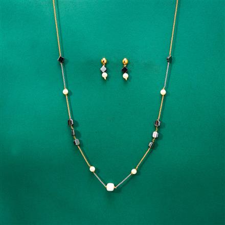 Antiquepearl Mala Necklace With 2 Tone Plating