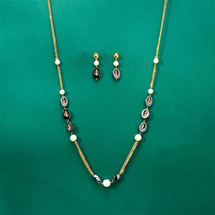 Antiquepearl Mala Necklace With 2 Tone Plating