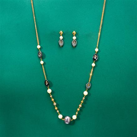Antiquepearl Mala Necklace With 2 Tone Plating