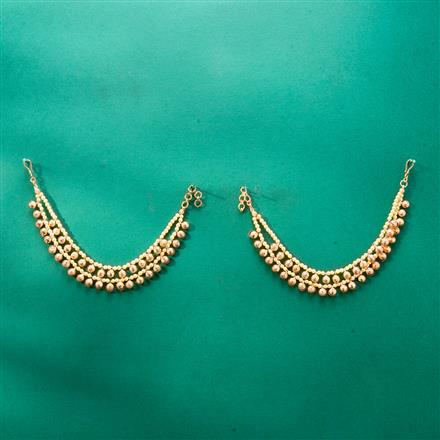 Antique Pearl Ear Chain With Gold Plating