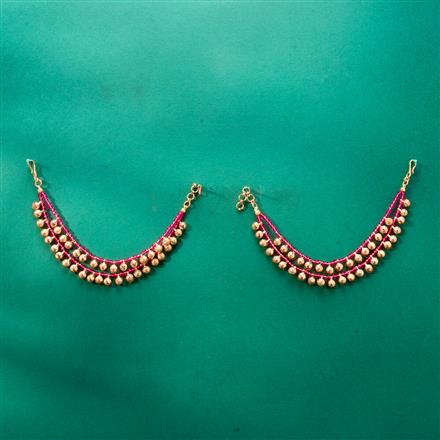 Antique Pearl Ear Chain With Gold Plating