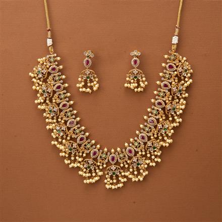 Antique South Indian Necklace With Gold Plating
