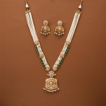 Antique Long Necklace With Gold Plating
