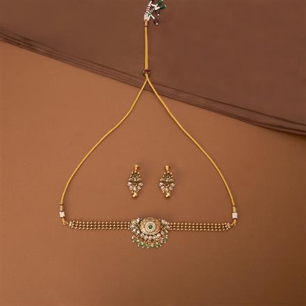 Antique Choker Necklace With Gold Plating