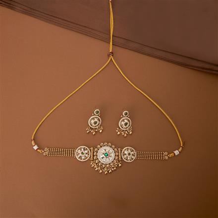Antique Choker Necklace With Gold Plating