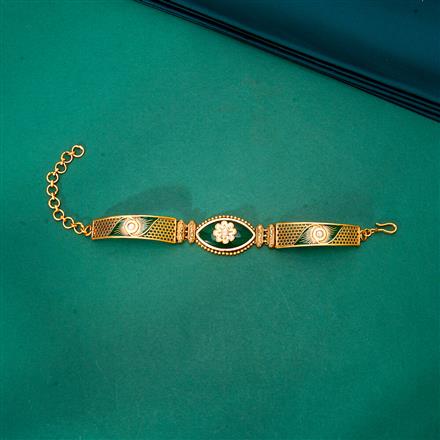 Antique Meenakari Bracelet With Matte Gold Plating