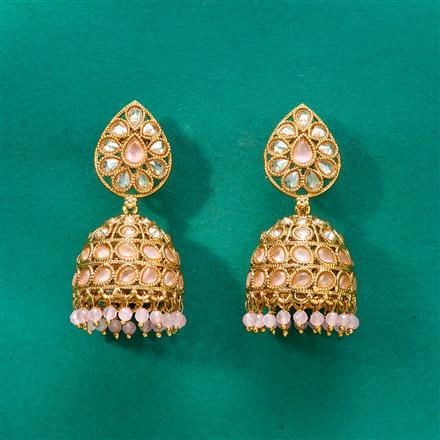 Antique Jhumki With Mehndi Plating