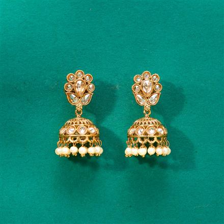 Antique Jhumki With Mehndi Plating