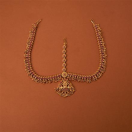 Antique Temple Damini With Matte Gold Plating