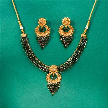 Antique Classic Necklace With Matte Gold Plating