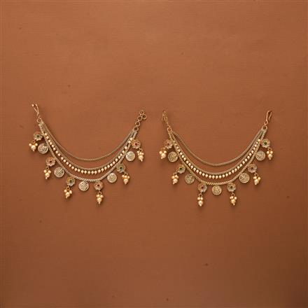 Antique Temple Ear Chain With Gold Plating