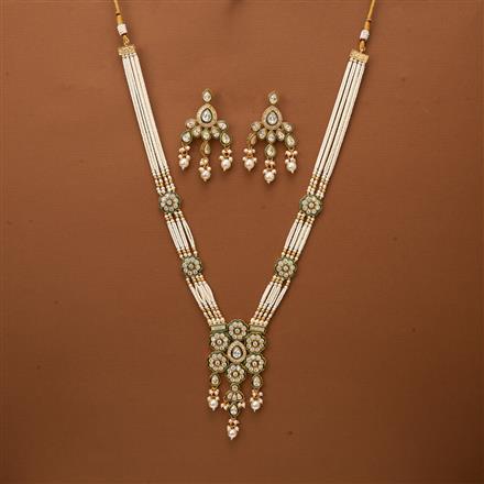 Antique Long Necklace With Gold Plating
