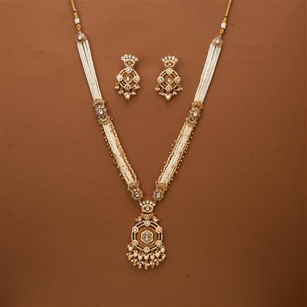 Antique Long Necklace With Gold Plating