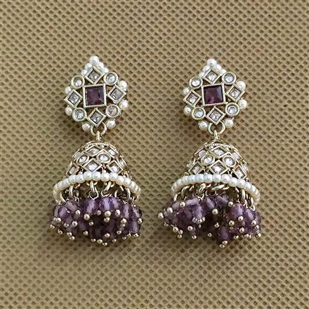 Antique Jhumki With Mehndi Plating