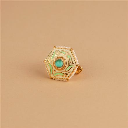 Antique Meenakari Ring With Gold Plating