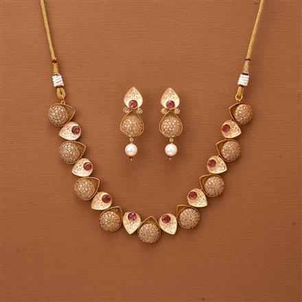 Antique Meenakari Necklace With Gold Plating