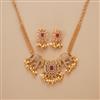 Antique Classic Necklace Set With Matte Gold Plating