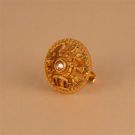 Antique Adjustable Ring With Gold Plating