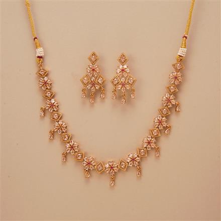 Antique Delicate Necklace Set With Gold Plating