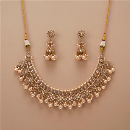 Antique Classic Necklace Set With Mehndi Plating