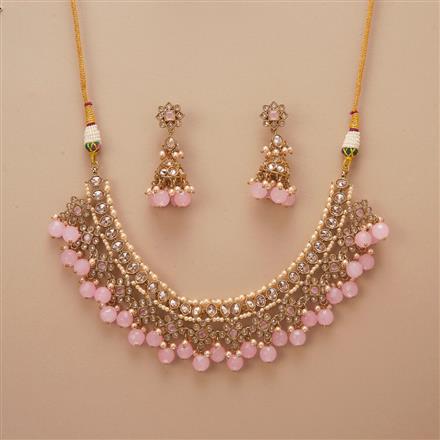 Antique Classic Necklace Set With Mehndi Plating
