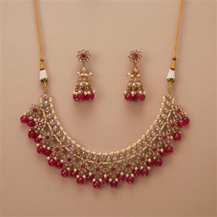 Antique Classic Necklace Set With Mehndi Plating