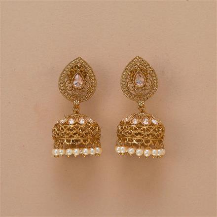 Antique Classic Jhumki With Mehndi Plating