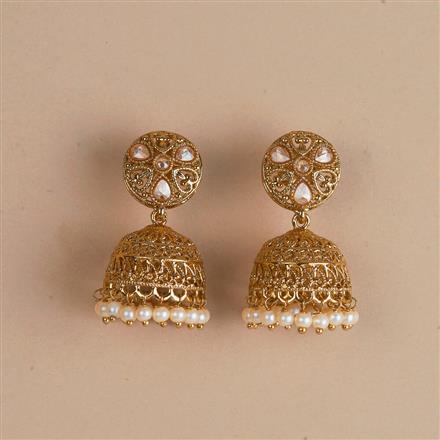 Antique Classic Jhumki With Mehndi Plating