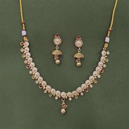Antique Meenakari Necklace With Gold Plating