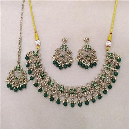 Antique Classic Necklace With Mehndi Plating