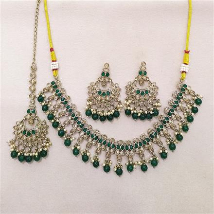 Antique Classic Necklace With Mehndi Plating