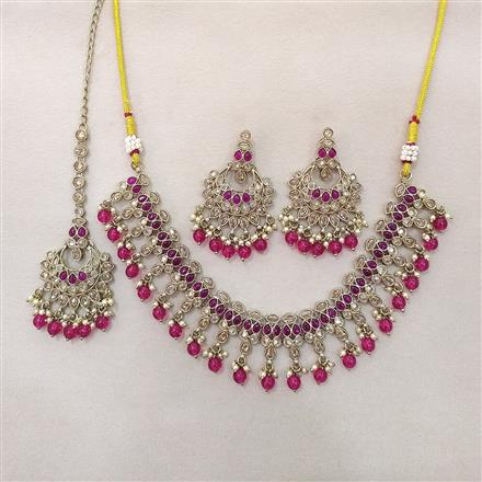 Antique Classic Necklace With Mehndi Plating