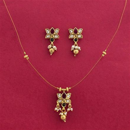 Antique Classic Pendant Set With Gold Plating