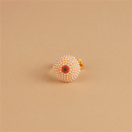 Antique Moti Ring With Gold Plating