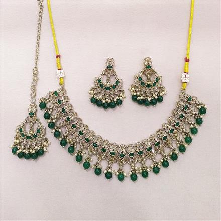 Antique Classic Necklace With Mehndi Plating