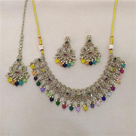 Antique Classic Necklace With Mehndi Plating