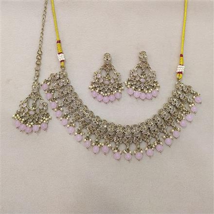Antique Classic Necklace With Mehndi Plating