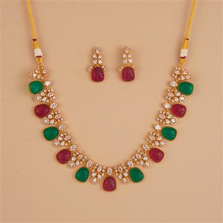 Antique Classic Necklace Set With Gold Plating