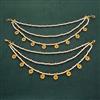 Antique Pearl Ear Chain With Gold Plating