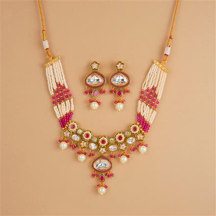 Antique Choker Necklace Set With Gold Plating